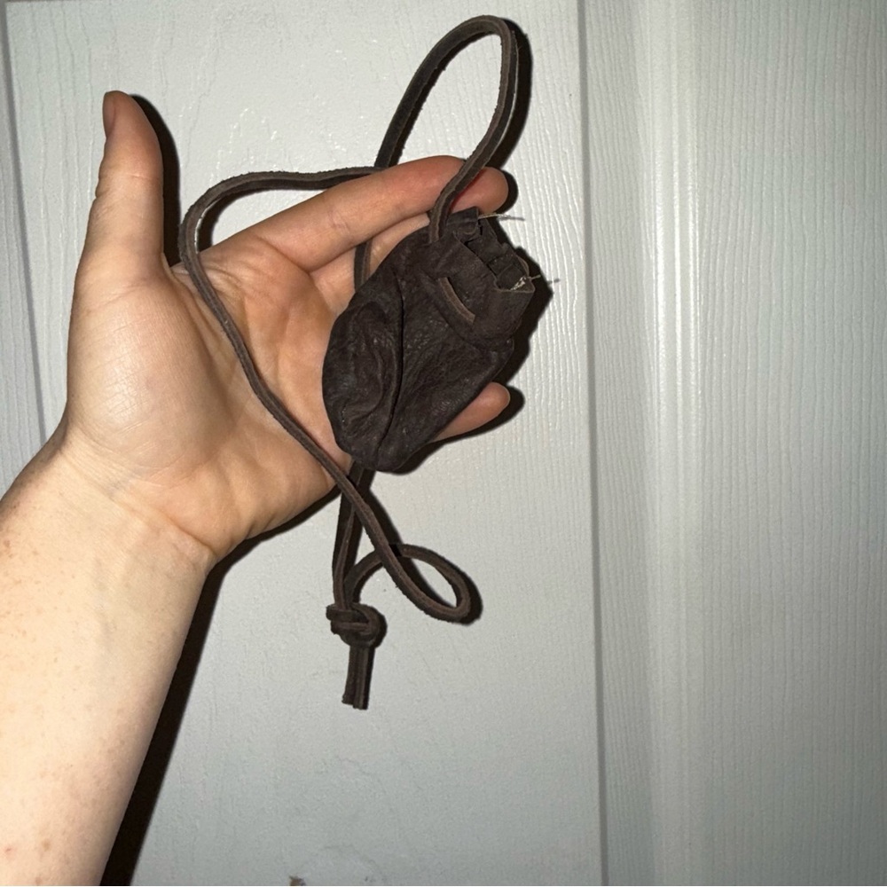 Source Unknown Brown Leather Pouch